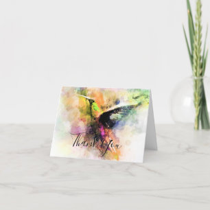 Aquarell Kolibri Danksagungskarte Dankeskarte