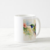 Aquarell Kolibri Kaffeetasse (VorderseiteRechts)
