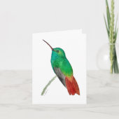Aquarell Kolibri Karte (Vorderseite)