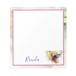 Aquarell Kolibri  Notizblock