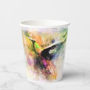 Aquarell Kolibri Pappbecher