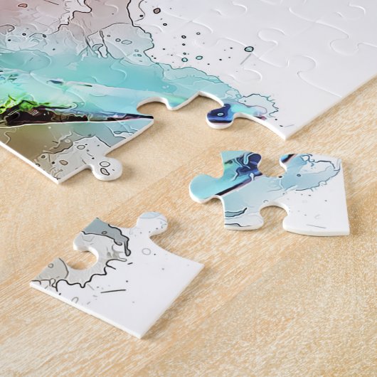 Aquarell-Kolibri Puzzle (Seite)