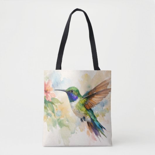 Aquarell Kolibri Tasche (Vorderseite)