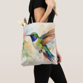 Aquarell Kolibri Tasche (Von Nahem)