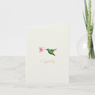 Aquarell-Kolibri-Trauerkarte Dankeskarte