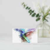Aquarell-Kolibri Visitenkarte (Stehend Vorderseite)