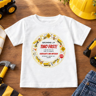 Aquarell-Konstruktion 2. Geburtstagsfeier Baby T-shirt