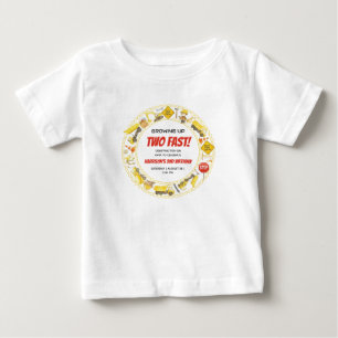 Aquarell-Konstruktion 2. Geburtstagsfeier Baby T-shirt