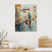 Aquarell Kookaburra Poster (Küche)