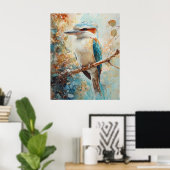 Aquarell Kookaburra Poster (Heimbüro)