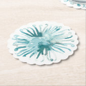 Aquarell-Koralle - Blau 2 Untersetzer (angewinkelt)