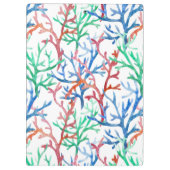 Aquarell-Korallen-Muster Klemmbrett (Rückseite)