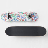 Aquarell-Korallen-Muster Skateboard (Horizontal)
