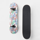 Aquarell-Korallen-Muster Skateboard (Vorderseite)