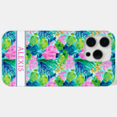 Aquarell-Korallenriff-Monogramm Case-Mate iPhone Hülle (Rückseite (Horizontal))