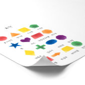 Aquarell Koreanischer Hangul formt Poster (Ecke)
