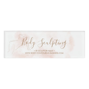 Aquarell-Körpermodellierung Konturierung Spa Namenschild