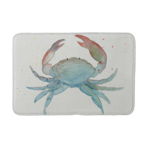Aquarell-Krabben-Bad-Matte Badematte