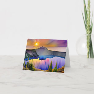Aquarell Kratersee anpassbar Karte