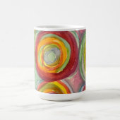Aquarell-Kreismuster Bunte Abstrakte Kunst Kaffeetasse (Mittel)