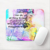 Aquarell-Kreuz-Bibelvers christlich Mousepad (Mit Mouse)