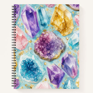 Aquarell-Kristall-Edelstein-Notizbuch Notizblock