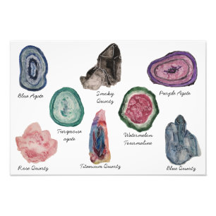 Aquarell-Kristalldiagramm-Druck Fotodruck