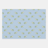 Aquarell-Krokodile auf Hellblau Geschenkpapier Set (Vorderseite 3)