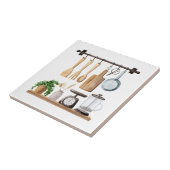 Aquarell Küchenutensilien Fliese (Seite)