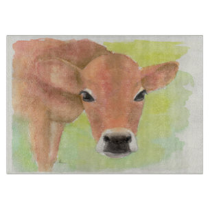 Aquarell-Kuh Schneidebrett