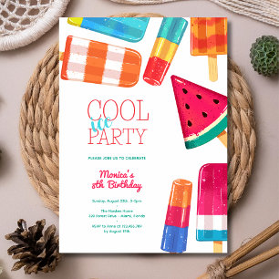 Aquarell kühle Eis-Eiscreme-Party Geburtstag Einladung