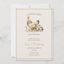 Aquarell-Küken-Baby-Shower