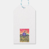 Aquarell Kunst Illustration Ostereier Geschenkanhänger (Rückseite)