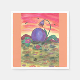 Aquarell Kunst Illustration Ostereier Serviette