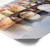 Aquarell-Kunst Prag Poster (Ecke)