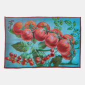 Aquarell Kunst Rote Weintrauben Tomaten/Paradeiser Geschirrtuch (Horizontal)