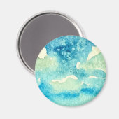 Aquarell-Kunst Wolken Magnet (Vorderseite/Rückseite)