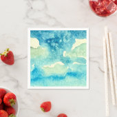 Aquarell-Kunst Wolken Serviette (Beispiel)
