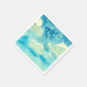 Aquarell-Kunst Wolken Serviette (Ecke)
