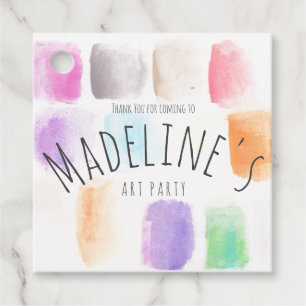 Aquarell-Kunstparty Geburtstag Bunt Abstrakt Geschenkanhänger