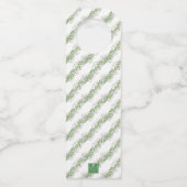 Aquarell Kupfer Bow Ribbon Garland Weihnachten Flaschenanhänger (Rückseite)