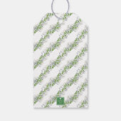 Aquarell Kupfer Bow Ribbon Garland Weihnachten Geschenkanhänger (Rückseite)