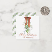 Aquarell Kupfer Ribbon Garland Swai Weihnachten Mitteilungskarte (Vorderseite/Rückseite Beispiel)