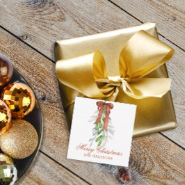 Aquarell Kupfer Ribbon Garland Swai Weihnachten Mitteilungskarte