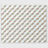 Aquarell Kupfer Ribbon Wreath Weihnachtsgarland Geschenkpapier (Flach)