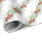 Aquarell Kupfer Ribbon Wreath Weihnachtsgarland Geschenkpapier (Rolleneckpunkt)