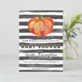 Aquarell-Kürbis-Babyparty-Einladung Einladung (Stehend Vorderseite)