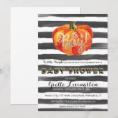 Aquarell-Kürbis-Babyparty-Einladung Einladung (Vorne/Hinten)