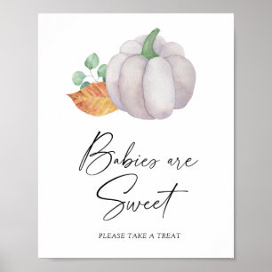 Aquarell-Kürbis - Babys sind süße Poster