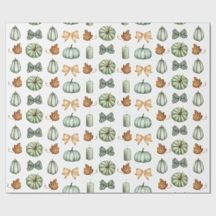 Aquarell-Kürbis-Herbst-Geschenkverpackung Geschenkpapier